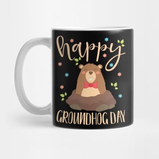 Happy Groundhog Day Funny Groundhog Clipart Gift Mug